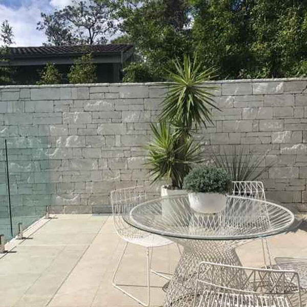 Dry Stacked | Limestone | Feature Wall Pool Area