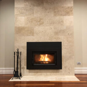 Travertine Tile Cladding - Medium Light Honed & Filled Fireplace Tiles